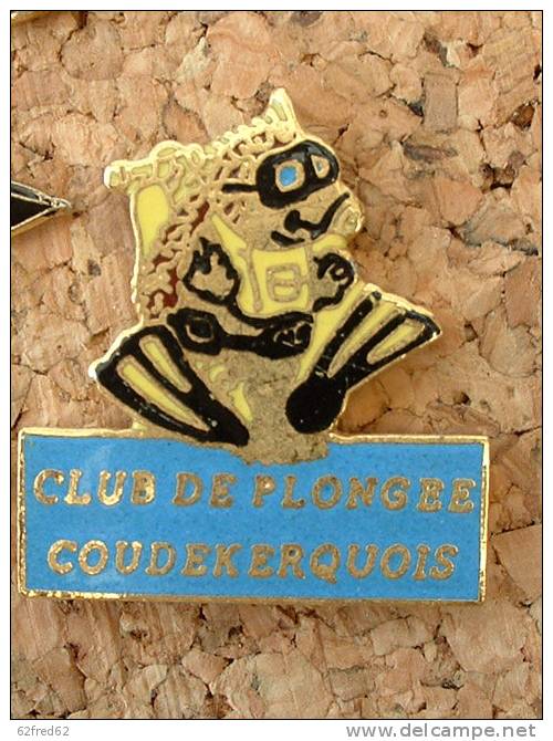 PIN'S PLONGEE - CLUB DE COUDEKERQUE  HERISSON - Diving