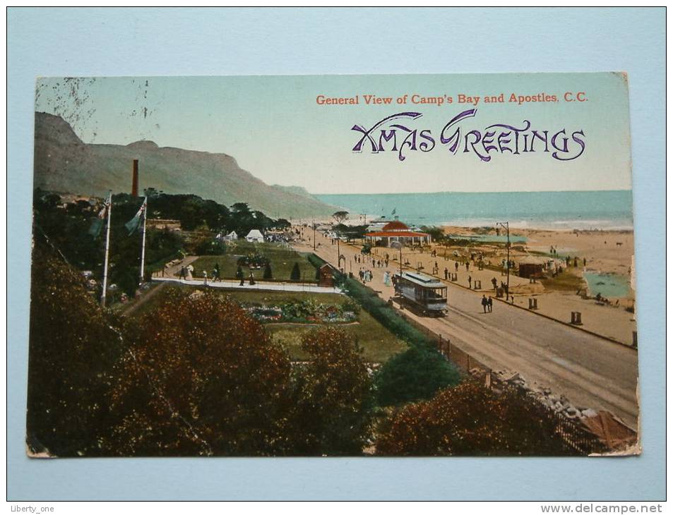 General View Of Camp's Bay And Apostles, C. C. ( Xmas Greetings ) Anno 1912 ( Zie Foto Voor Details ) !! - South Africa