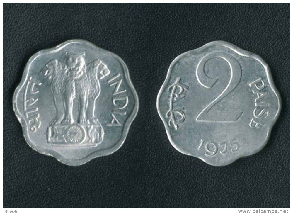 2 - Paise - INDIA - 1975  (2438) - Inde