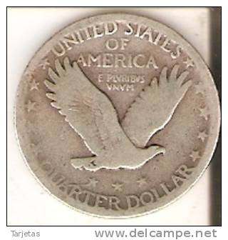 MONEDA  DE PLATA DE ESTADOS UNIDOS DE 1 QUARTER DEL AÑO 1926  (COIN) SILVER-ARGENT - 1916-1930: Standing Liberty