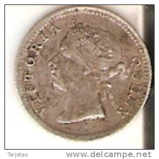 MONEDA DE PLATA DE STRAITS SETTLEMENTS DE 5 CENTS DEL AÑO 1896 (RARA) (COIN) SILVER-ARGENT - Kolonies