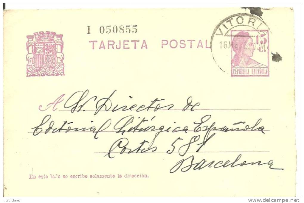 E.POSTAL  VITORIA - 1931-....