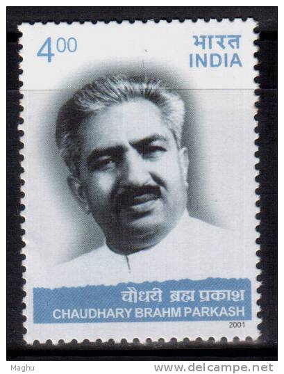 India MNH 2001, Chaudhary Brahm Prakash, Freedom Fighter, - Unused Stamps