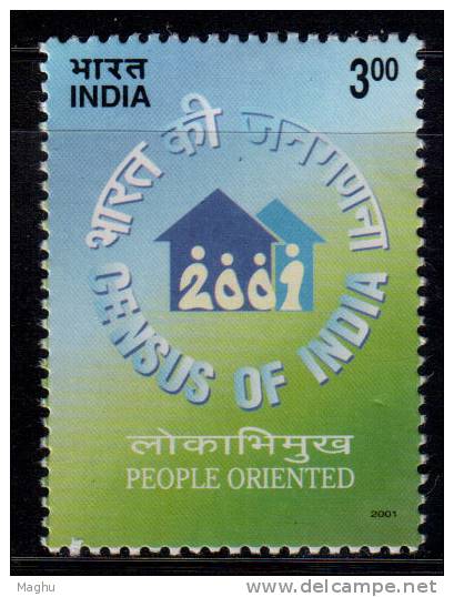 India MNH 2001, Census Of Inda, - Neufs