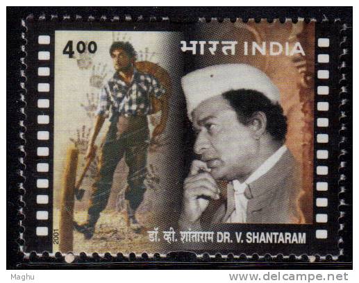 India MNH 2001, Dr. V Shantaram, Film Maker & Director, Cinema, - Ungebraucht