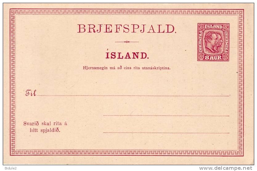 Precurseur Avant  1900   Island - Islande