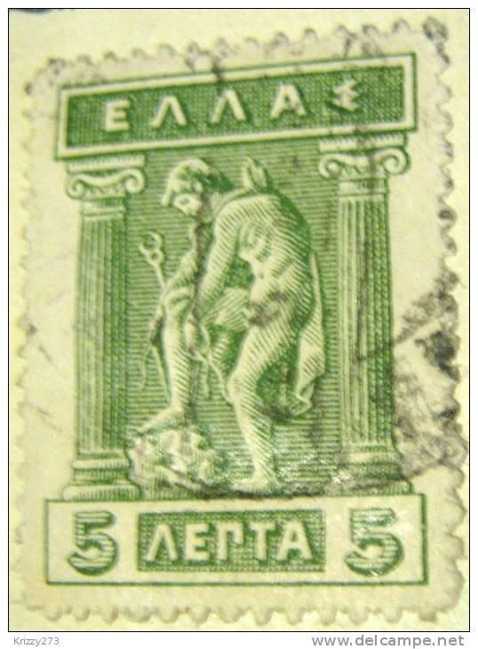Greece 1911 Hermes 5l - Used - Oblitérés