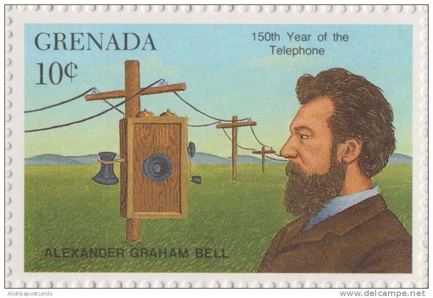 Alexander Graham Bell, Telephone Inventor, Telecom,Telecommunication MNH Grenada - Telecom