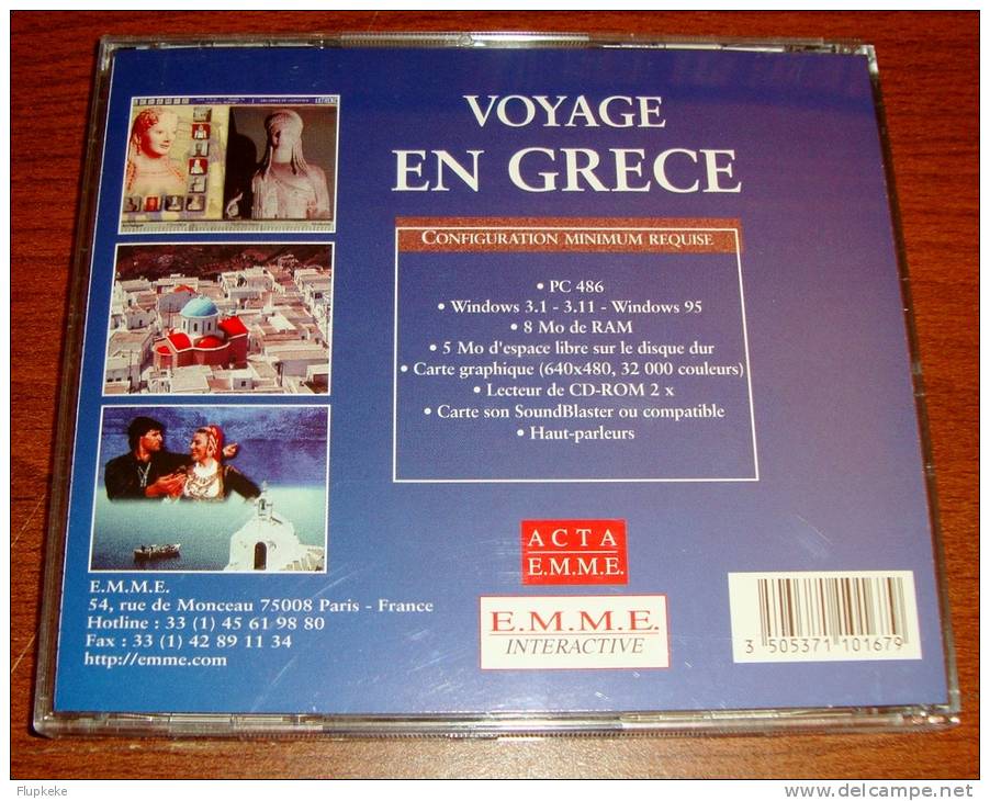 Encyclopédie E.M.M.E. Interactive Voyage En Grèce La Grèce Secrète Et Magique Sur Cd-Rom Multimedia - Encyclopedieën