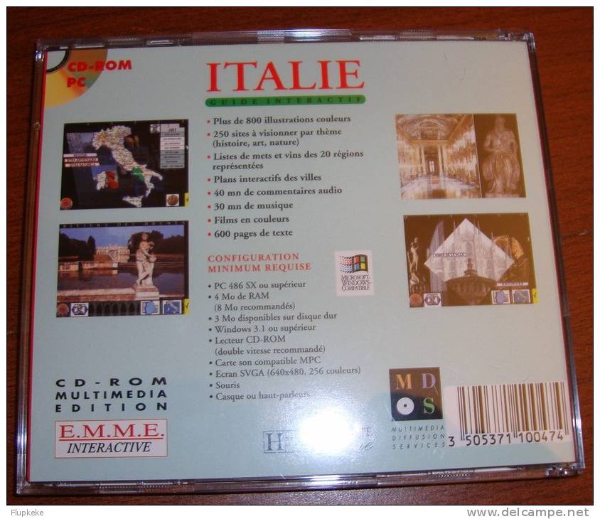 Encyclopédie E.M.M.E. Guide Interactif Italie Sur Cd-Rom Multimedia - Autres Livres Parlés