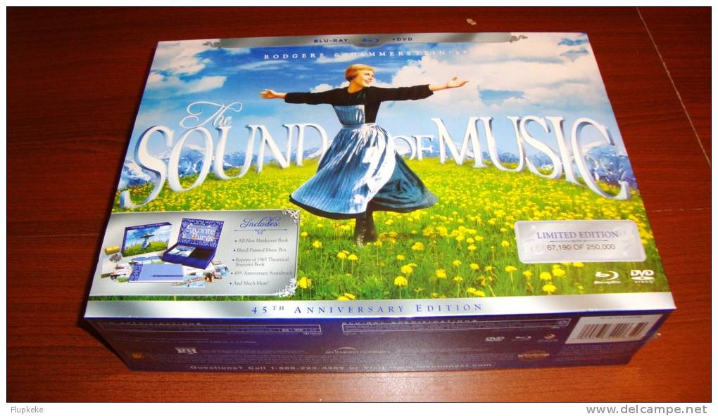 The Sound Of Music La Mélodie Du Bonheur 45th Anniversary Blu-ray All Zone + DVD Zone 1 Coffret Limited Edition - Musicals