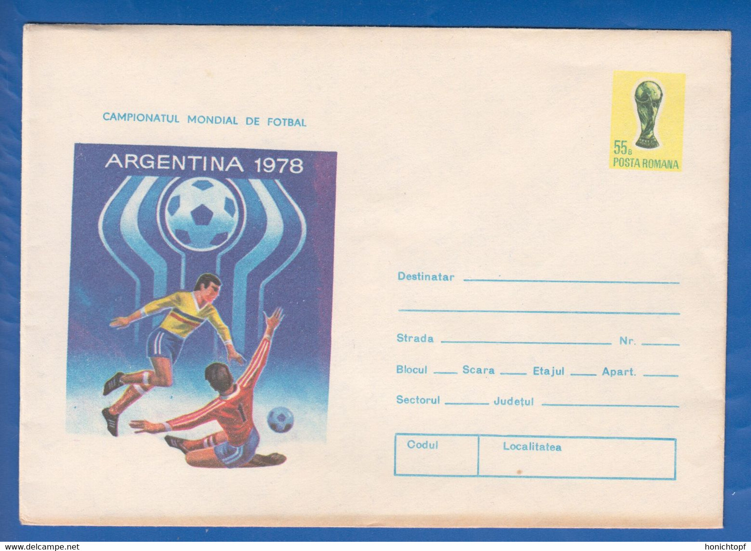 Rumänien; Brief Football; Brief Argentina 1978; Fotbal; Fussball; Bild1 - 1978 – Argentine