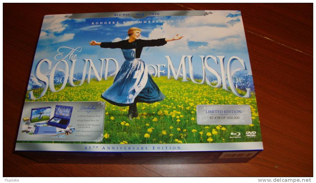 The Sound Of Music La Mélodie Du Bonheur 45th Anniversary Blu-ray All Zone + DVD Zone 1 Coffret Limited Edition - Comédie Musicale