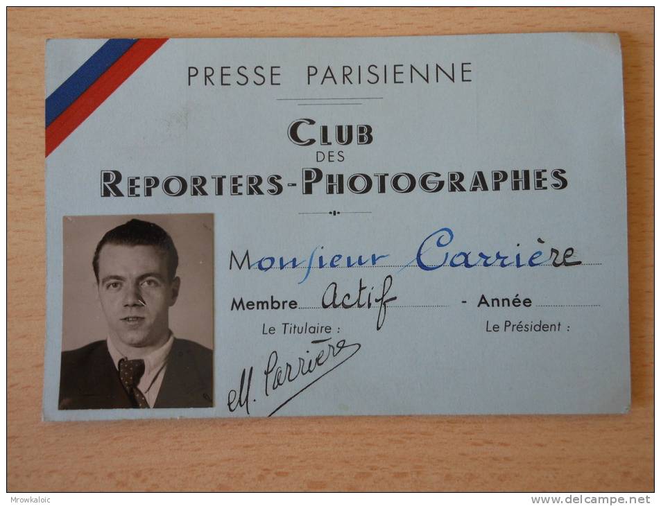 CARTE DE PRESSE/CLUD DES REPORTERS PHOTOGRAPHES/MEMBRES CARRIERES - Non Classés