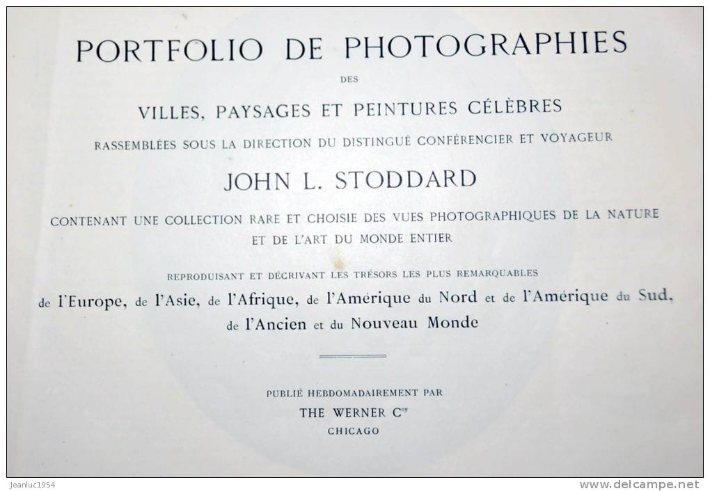 PORTFOLIO DE PHOTOS VILLES ET VILLAGES PAR JOHN STODDARD / CHICAGO - Other & Unclassified