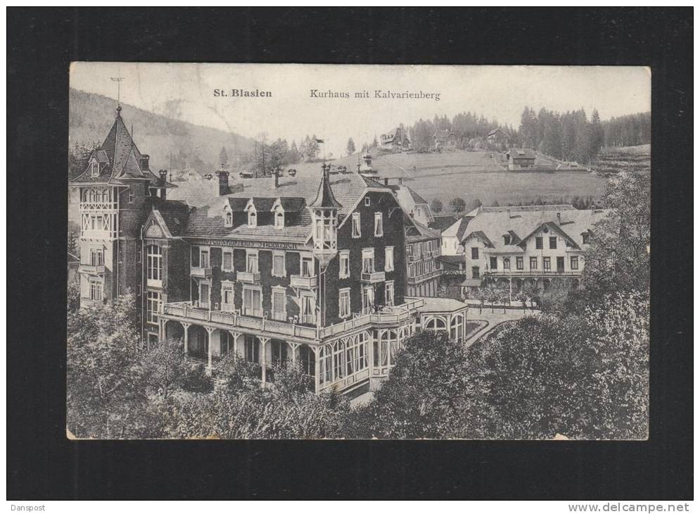 AK  St. Blasien Kurhaus Mit Kalvarienberg 1908 - St. Blasien