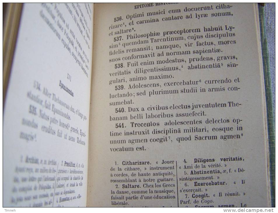 LATIN - EPITOME HISTORIAE GAECAE + LEXIQUE Français Latin - 1935 Librairie ARMAND COLIN - Henri LANTOINE Notes Français - Escolares