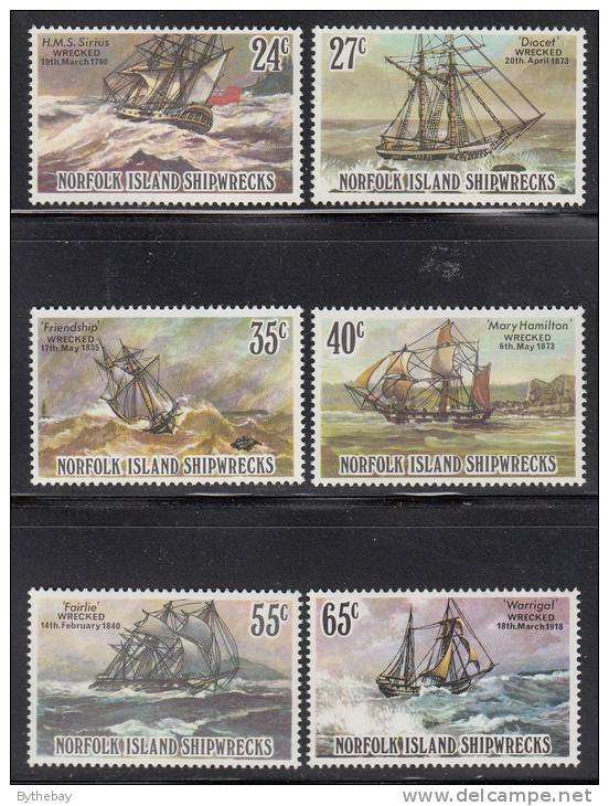 Norfolk Island MNH Scott #293-#298 Shipwrecks - Norfolkinsel