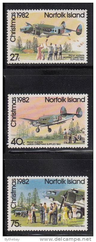 Norfolk Island MNH Scott #299-#301 40th Anniversary Of Aircraft Landing, Christmas - Ile Norfolk