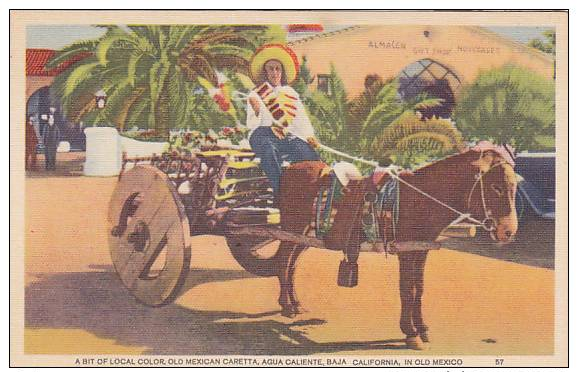 Old Mexican Caretta, Agua Caliente, Baja California, In Old Mexico, 1930-1940s - Mexique