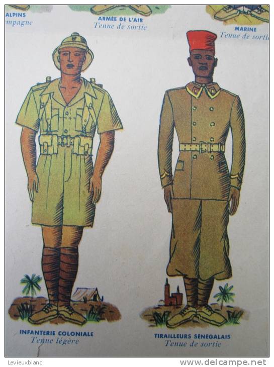 Planche Grand Format/Les Uniformes De L´Armée Française/Guerre De 1939/jour De L´An 1940 D71 - Uniformes