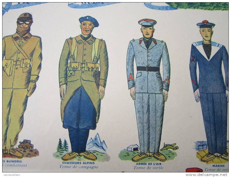 Planche grand format/Les uniformes de l´Armée Française/Guerre de 1939/jour de l´An 1940 D71