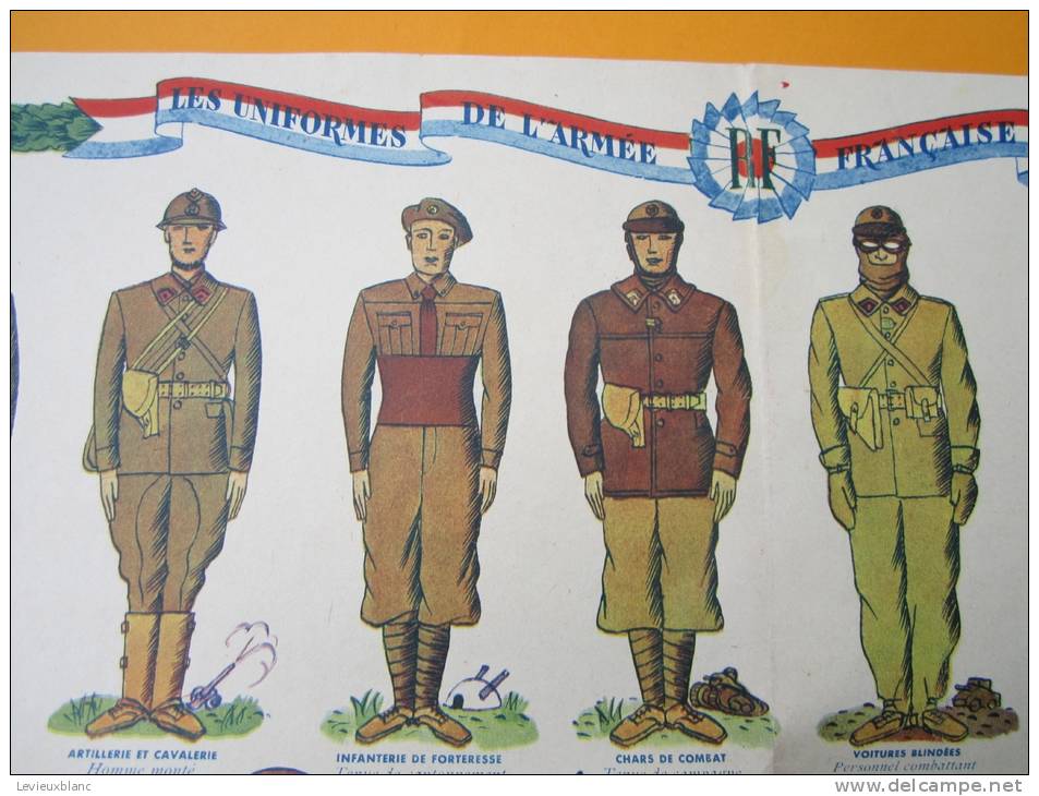 Planche grand format/Les uniformes de l´Armée Française/Guerre de 1939/jour de l´An 1940 D71