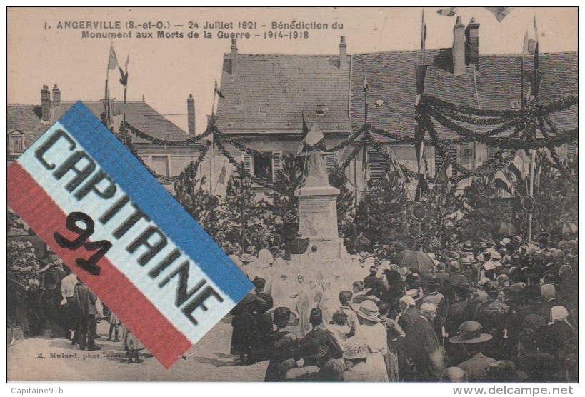 CPA ANGERVILLE ESSONNE 24 JUILLET 1921  BENEDICTION DU MONUMENT AUX MORTS DE LA GUERRE 1914-1918 - Angerville