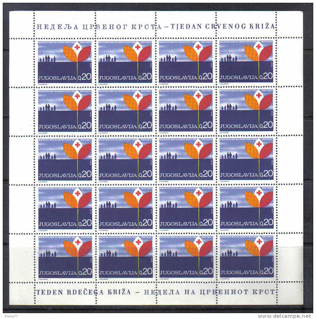 SS - YUGOSLAVIA Beneficienza : Pro Croce Rossa N. 59  *** Foglietto - Blocks & Kleinbögen
