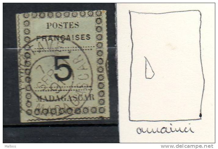MADAGASCAR  1891 (o) Defect - Y&T N° 8 - Oblitérés