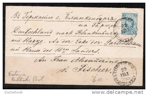 RUSSIA    1888 POSTAL STATIONARY CARD  Estonia Baltic Post (13/8/88) To GERMANY - Lettres & Documents