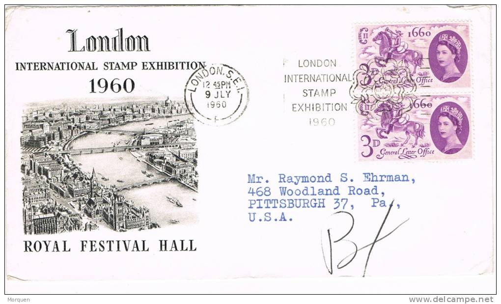 Carta LONDON 1960. London International Stamps Exhibition - Lettres & Documents
