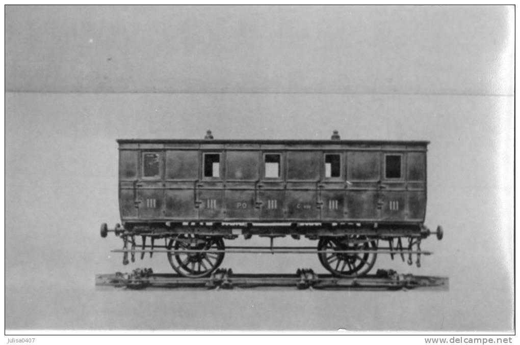 WAGON Ancienne Photographie Voiture De 3ème Classe Cdf Du PO - Matériel