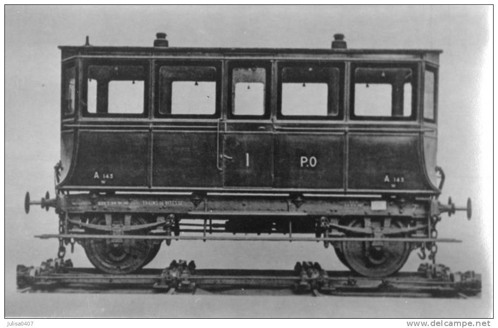 WAGON Ancienne Photographie Voiture  De 1ère  Classe Cdf Du PO - Equipment