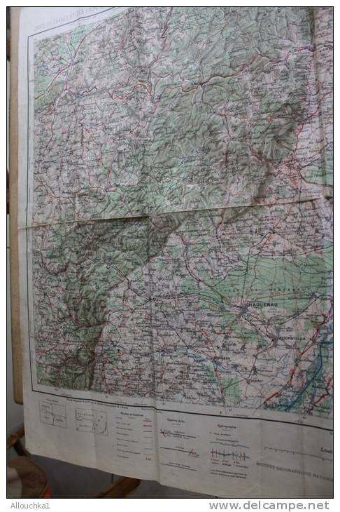 1940 Carte Géographique De France Et Des Frontières Saverne N°19 Dressé Héliogravé Publié Par Service Armée Type 1912 - Topographische Kaarten