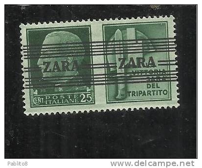 ZARA OCCUPAZIONE TEDESCA 1943 FRANCOBOLLI DI PROPAGANDA C. 25 IV TIPO MNH FIRMATO - German Occ.: Zara