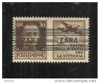 ZARA OCCUPAZIONE TEDESCA 1943 FRANCOBOLLI DI PROPAGANDA C. 30 III TIPO MNH FIRMATO - German Occ.: Zara