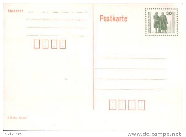 DDR / GDR - Postkarte Ungebraucht / Postcard Mint (Q689) - Cartes Postales - Neuves