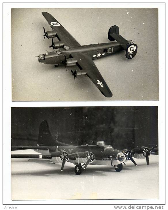 LOT 10 ANCIENNES PHOTOS De COLECTION MAQUETTES D' AVIONS Disparues 2° GUERRE MONDIALE / Noir Et Blanc SPLENDIDES - Luchtvaart