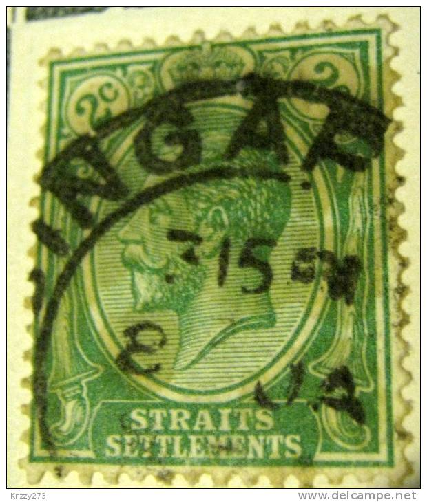 Straits Settlements 1912 King George V 2c - Used - Straits Settlements