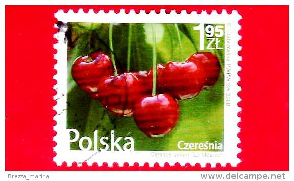 POLONIA - POLSKA - 2009 - USATO - Frutta - Fruit - CILIEGIE - CERASUS AVIUM - CZERESNIA 1.95 ZL - Used Stamps