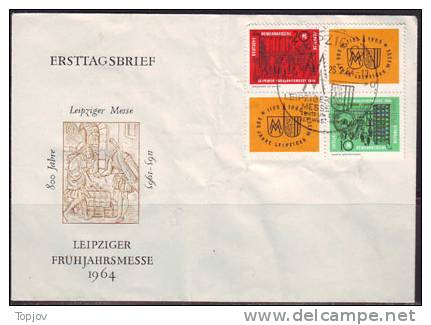 DDR  -  LEIPZIGER  MESSE - FDC  - 1964 - Lettres & Documents