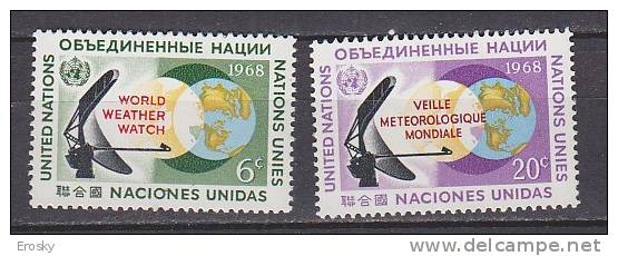 H0109 - ONU UNO NEW YORK N°182/83 ** METEOROLOGIE - Neufs