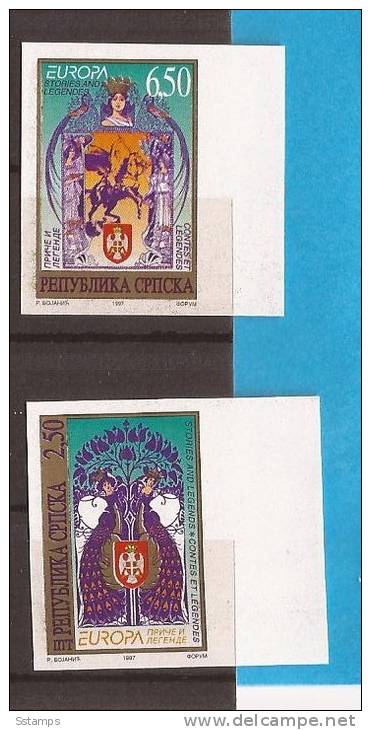 1997  EUROPA BOSNIA  REPUBLIKA SRPSKA  VERY RARE OFFER FOR THE FIRST TIME   MNH IMPERFORATE - 1997