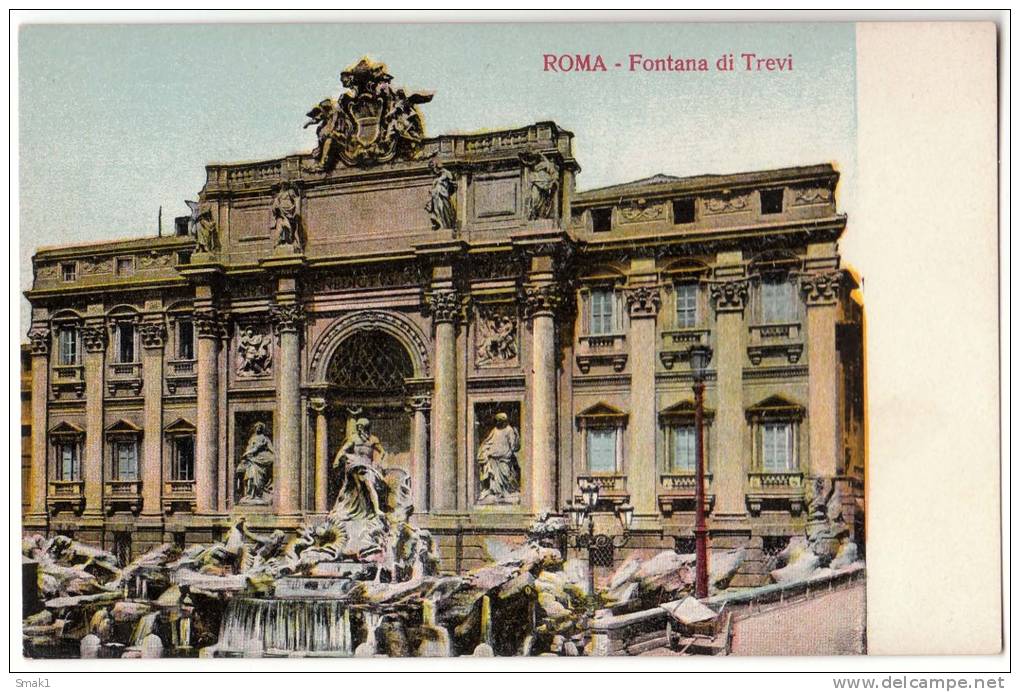 ITALIA ROMA FONTANA DI TREVI CARTOLINA - Fontana Di Trevi