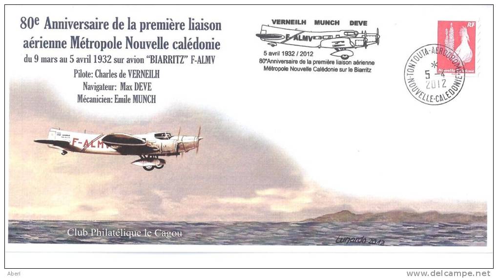 8469  80é Ann Liaison METROPOLE - NOUMEA -  TONTOUTA - NOUVELLE CALEDONIE - Storia Postale