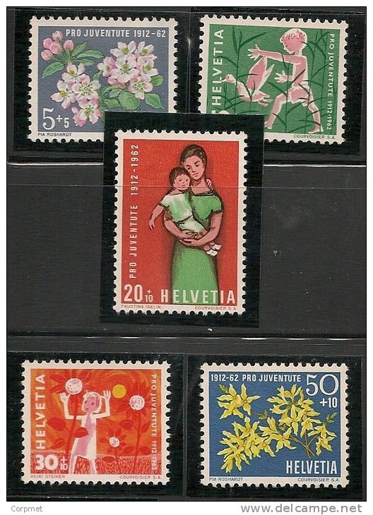SWITZERLAND - 1962  PRO JUVENTUDE - FLOWERS -  Yvert # 700/4 - MINT LH - Neufs