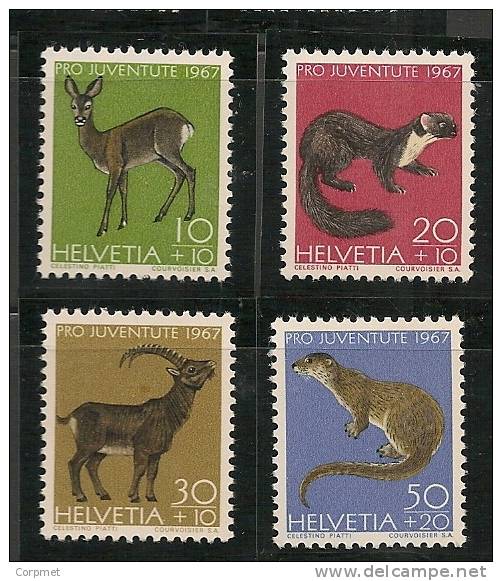 SWITZERLAND - 1967  PRO JUVENTUDE - FAUNA -  Yvert # 799/802 - MINT NH - Ungebraucht