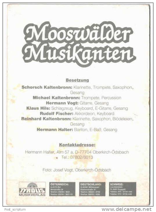 Allemagne - Oberkirch Ödsbach - Mooswälder Musikanten - Oberkirch