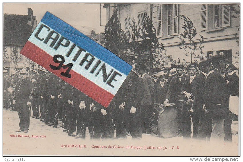 CPA ANGERVILLE ESSONNE CONCOURS DE CHIENS DE BERGER JUILLET 1907 - Angerville